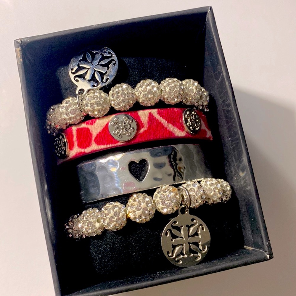 Rustic Cuff Quad Bracelet Stack